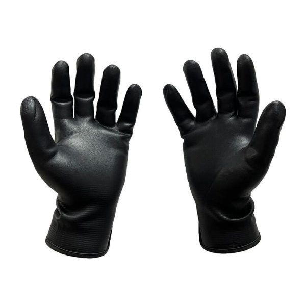 Перчатки рабочие защитные Scaffa Блэк Нит нейлоновые c нитрильным  покрытием черные (15 класс, размер 11 (XXL))