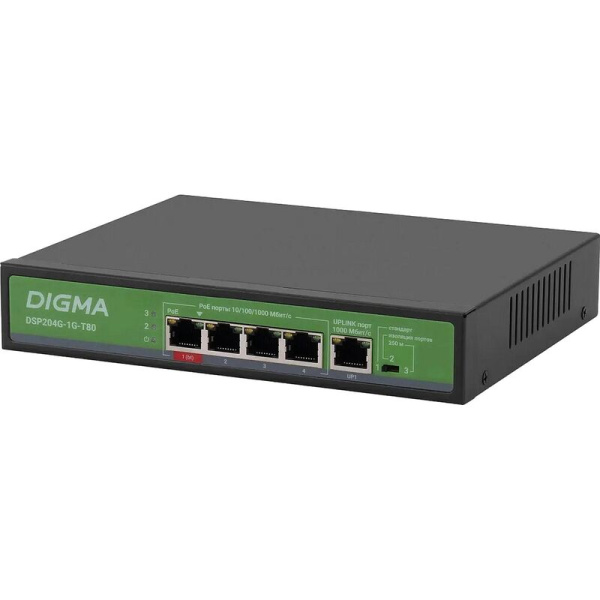 Коммутатор Digma DSP204G-1G-T80