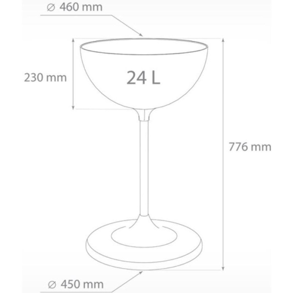 Накопитель для торгового зала Unibowl (белый, 450х460х776 мм)