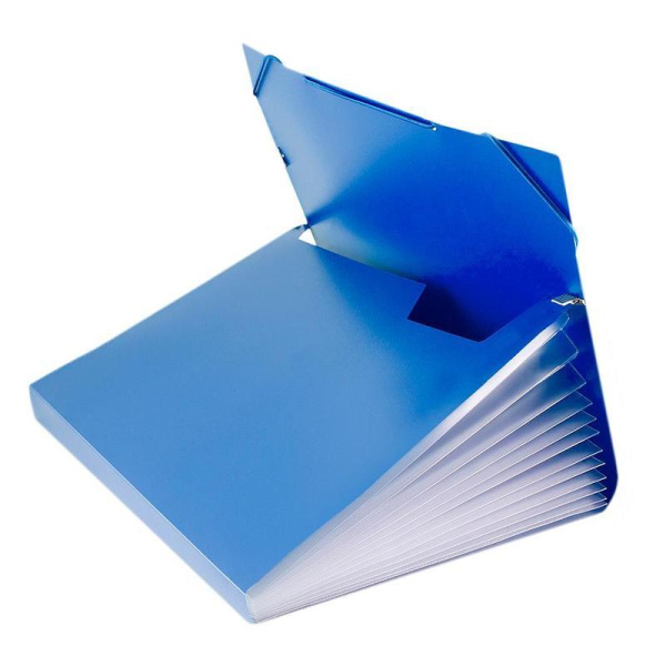 Папка на резинках Attache A4 30 мм пластиковая до 300 листов синяя (толщина обложки 0.7 мм)