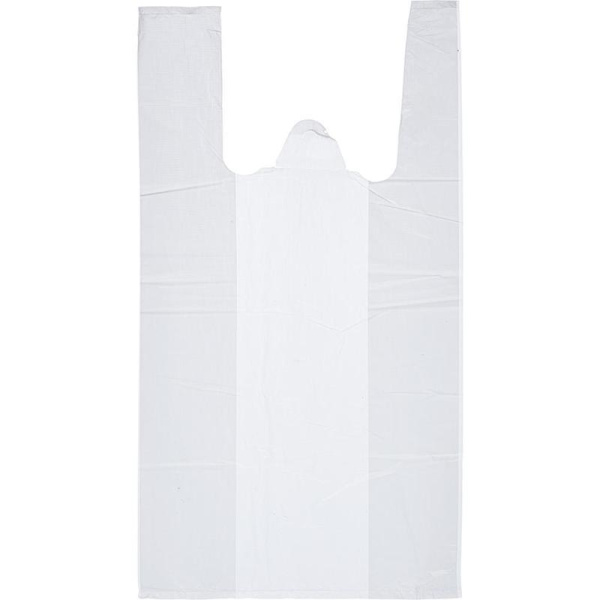 Пакет-майка ПНД 12 мкм белый (24+12х44 см, 90 штук в упаковке)