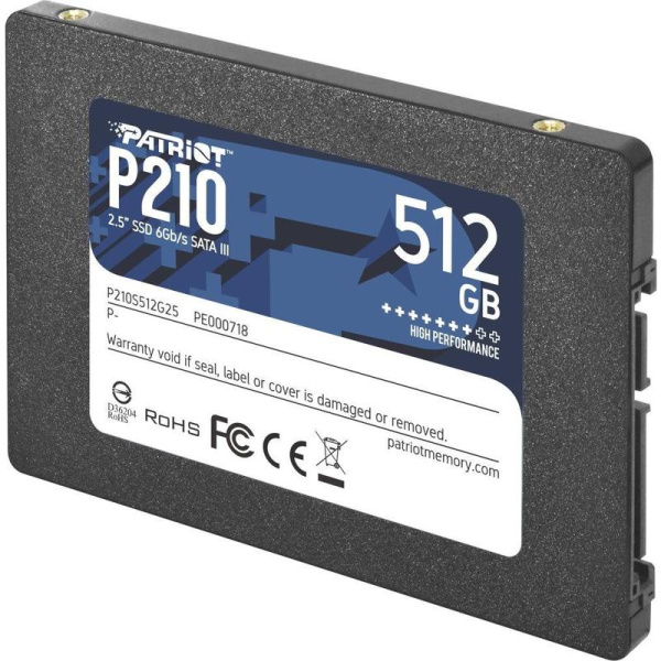 SSD накопитель Patriot Memory P210 512 ГБ (P210S512G25)