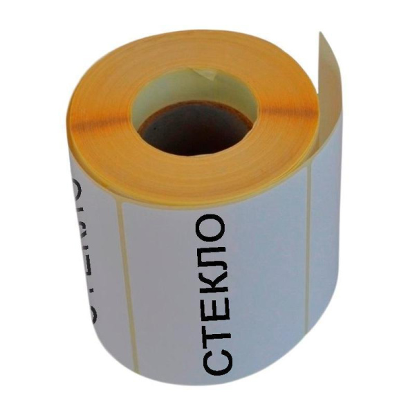Термотрансферные этикетки 58х40 мм бумажные полуглянцевые (диаметр  втулки 40 мм, 50 рулонов по 580 этикеток)