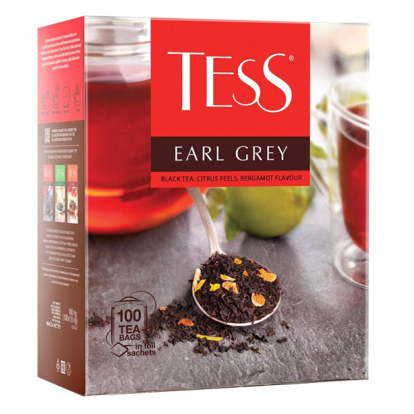 Чай Tess Эрл Грей черный 100 пакетиков