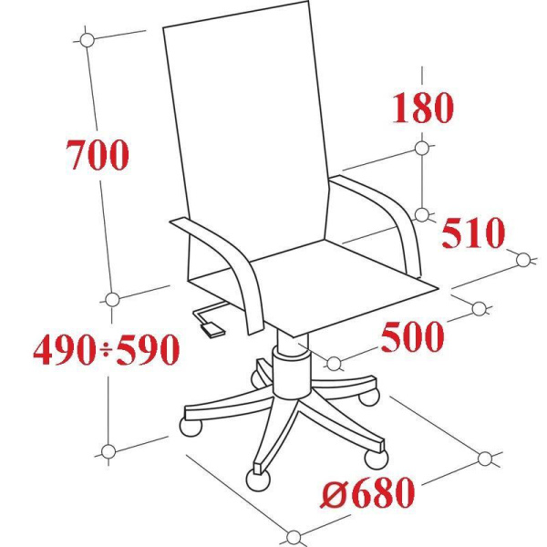 Кресло для руководителя Easy Chair 685 TC черное (ткань, пластик)