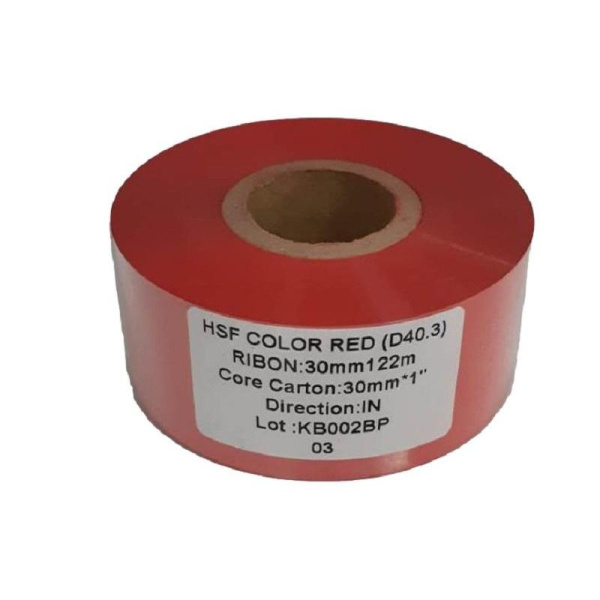 Риббон HSF Premium red 30 мм х 122 м IN (диаметр втулки 25.4 мм)