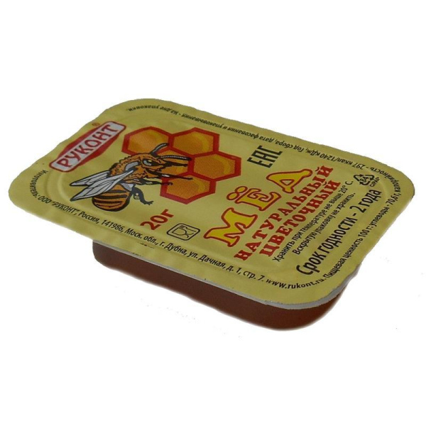 Мед порционный «Руконт», 20 штук в упаковке