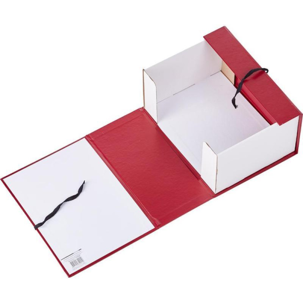Короб архивный Attache А4 бумвинил красный (складной, 15 см, 2 х/б завязки)