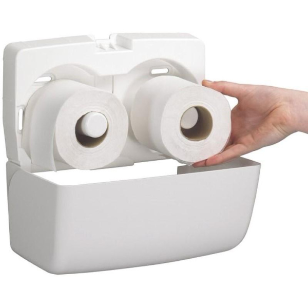 Диспенсер для туалетной бумаги в мини-рулонах KIMBERLY-CLARK Aquarius   пластиковый белый (артикул производителя 6992)