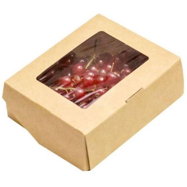 Бумажный контейнер DoEco Eco Tabox для пищи на вынос 300 мл коричневый (100х80х35 мм, 50 штук в упаковке)