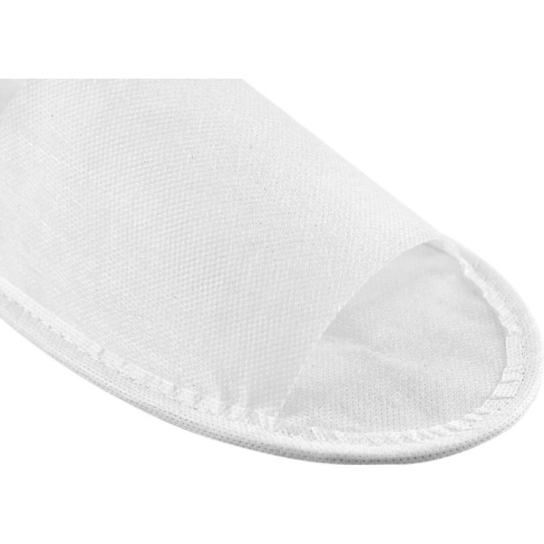 Тапочки одноразовые спанбонд открытый мыс подошва 3 мм белые (100 пар в  упаковке) Тапочки одноразовые спанбонд открытый мыс подошва 3 мм белые (100 пар в  упаковке)