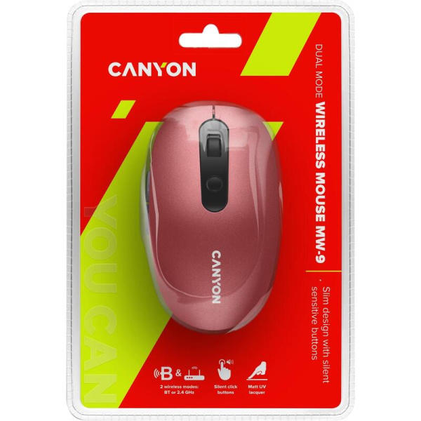 Мышь беспроводная Canyon MW-9 красная (CNS-CMSW09R)