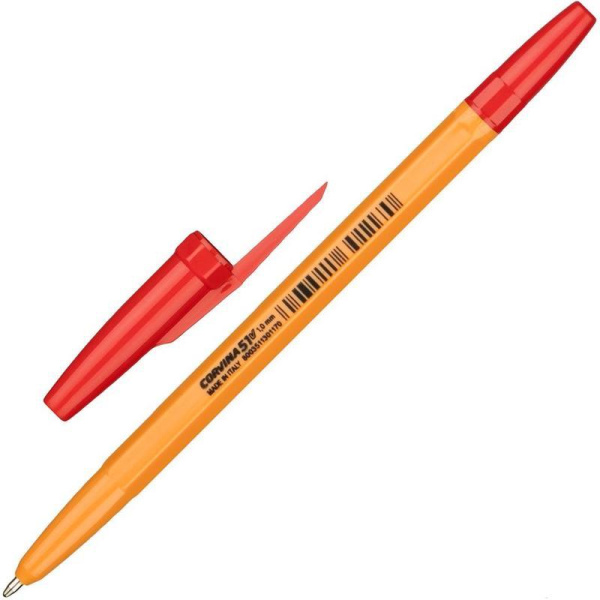 Ручка шариковая неавтоматическая масляная Corvina 51 Vintage красная (толщина линии 1 мм)