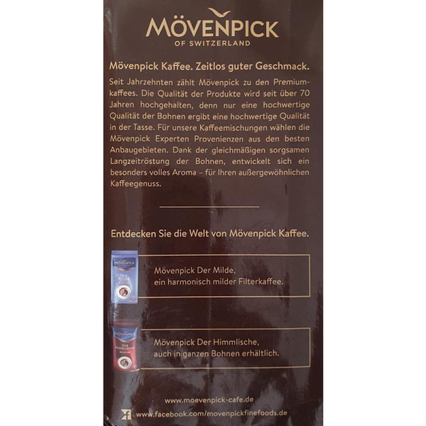 Кофе молотый Movenpick Der Himmlische 500 г (вакуумная упаковка)