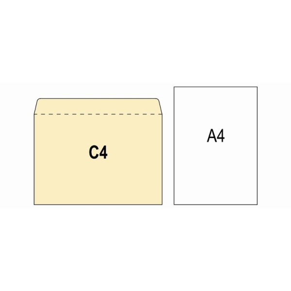 Конверт почтовый OfficePost C4 (229x324 мм) белый удаляемая лента (250 штук в упаковке)