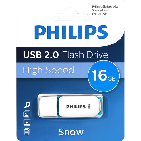 Флешка USB 2.0 16 ГБ Philips Snow 2.0 (FM16FD70B/97)