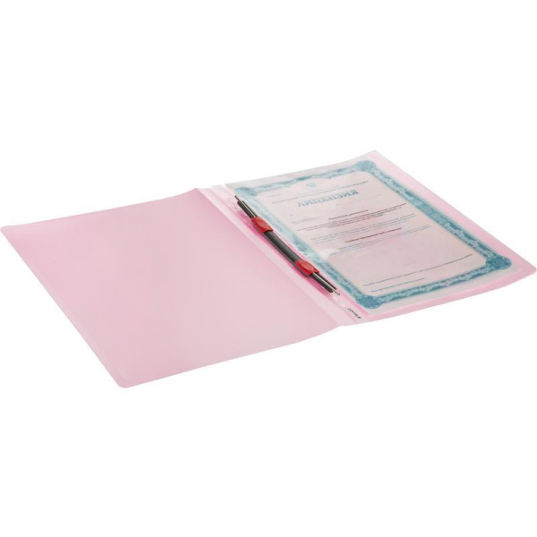 Скоросшиватель пластиковый Attache Neon А4 розовый до 120 листов   (толщина обложки 0.5 мм)