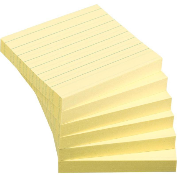 Стикеры Post-it 76x76 мм Z-сложения желтые пастельные 6 блоков по 100 листов