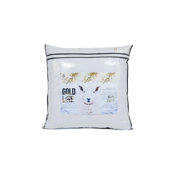 Подушка Селена Gold line 70х70 см искусственный лебяжий пух-полиэфирное  волокно-овечья шерсть/микрофибра