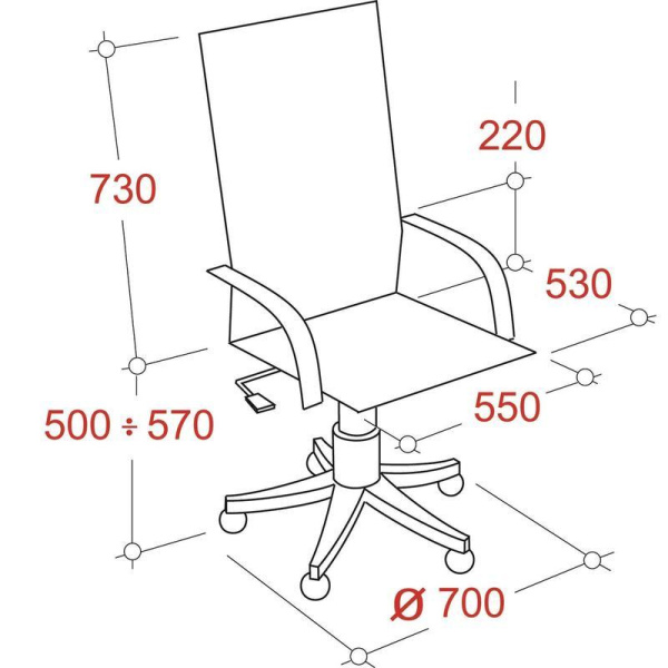 Кресло для руководителя Easy Chair 648 TPU черное (искусственная кожа, пластик)