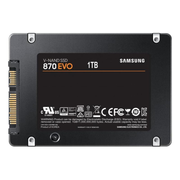 SSD накопитель Samsung 870 EVO 1 ТБ (MZ-77E1T0BW)