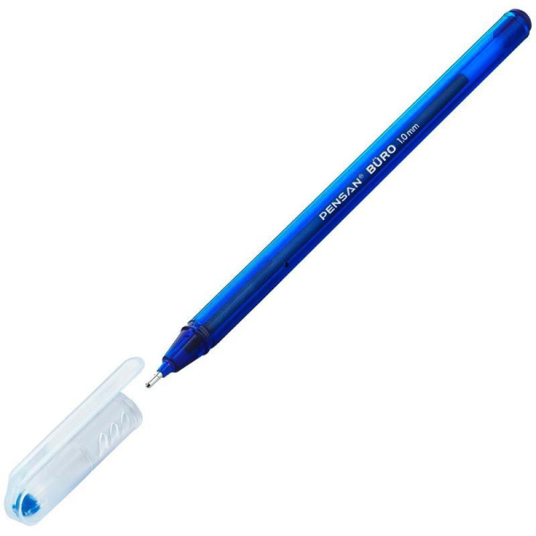 Ручка шариковая Pensan Buro синяя (толщина линии 0.8 мм)