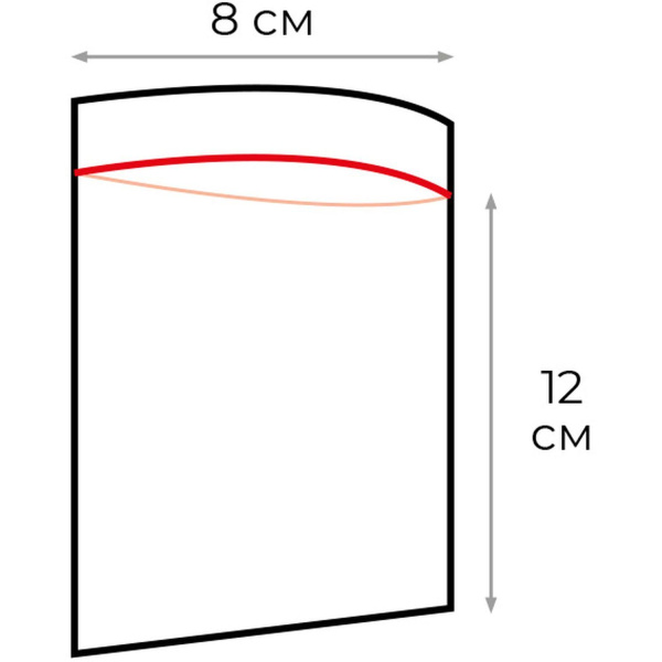 Пакет с замком zip-lock ПВД 8x12 см 32 мкм (100 штук в упаковке) Пакет с замком zip-lock ПВД 8x12 см 32 мкм (100 штук в упаковке)