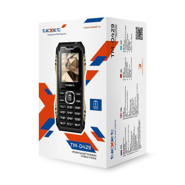 Мобильный телефон teXet TM-D429 черный/антрацит