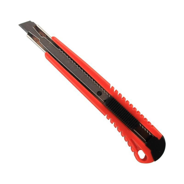 Нож канцелярский Attache с фиксатором и металлическими направляющими (ширина лезвия 9 мм)