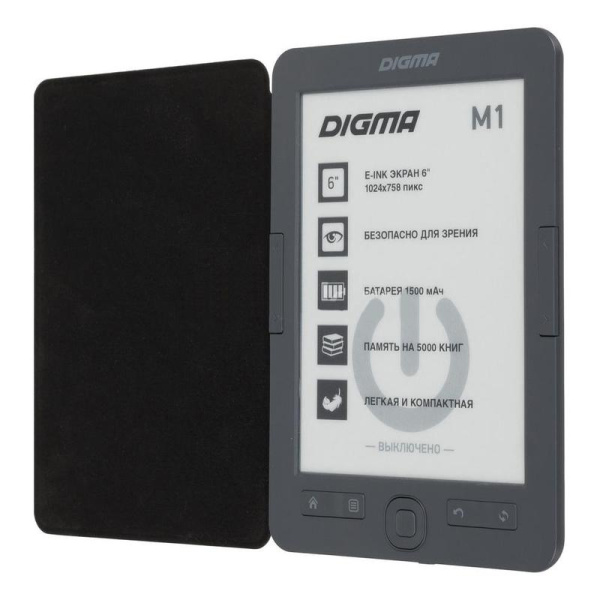 Электронная книга E-book Digma M1 d.gry 6 дюймов серая