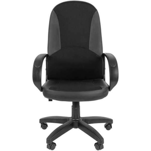 Кресло для руководителя К-82 TС черное (искусственная кожа/ткань,  пластик)