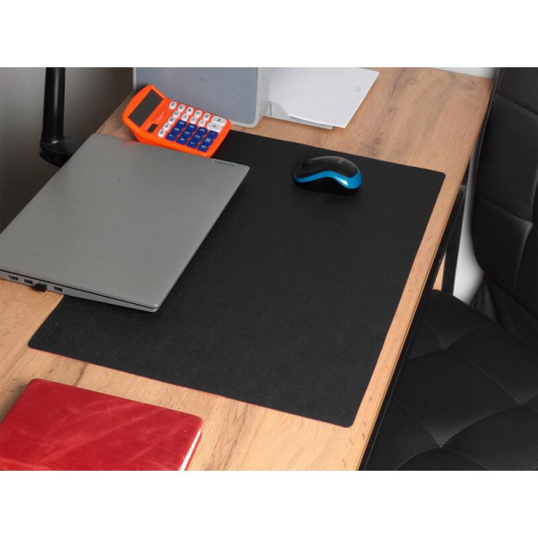 Коврик на стол Attache 400x600 мм черный/красный (двусторонний:  сафьян/Soft Touch)