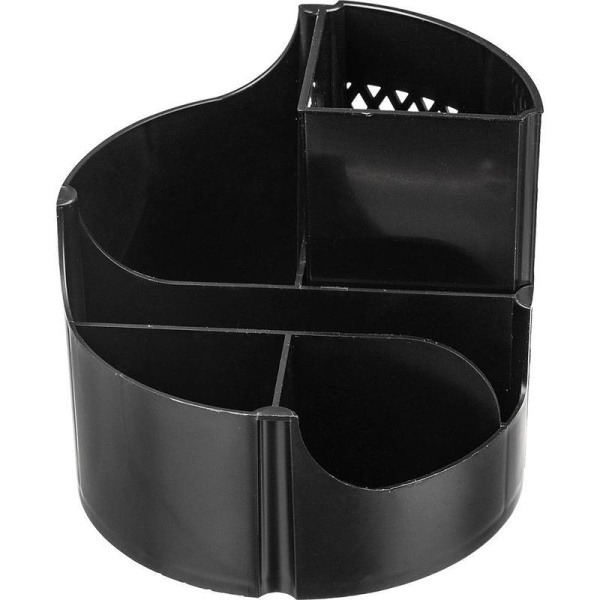 Набор настольный Attache Оптима пластиковый 14 предметов черный 6 отделений вращающийся