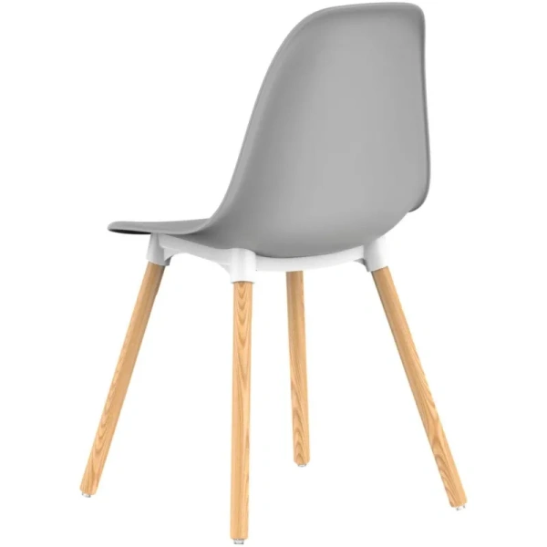 Стул обеденный Brava серый (пластик, массив дерева) Стул обеденный Brava серый (пластик, массив дерева)