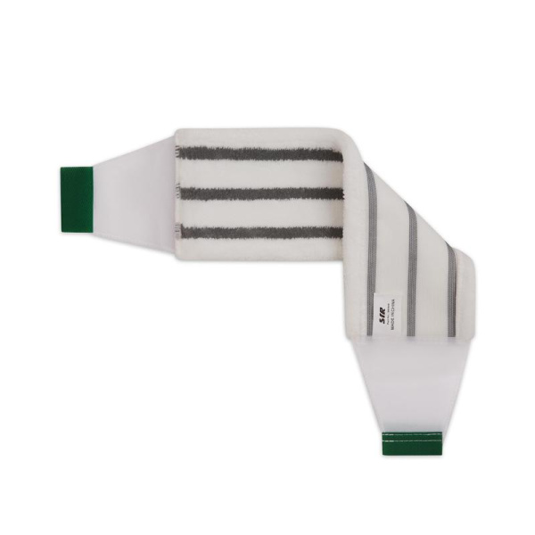 Насадка МОП для швабры-флаундера (плоской) SYR микрофибра 40x15 см белая/зеленая