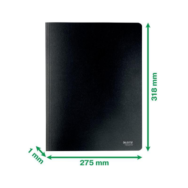 Скоросшиватель картонный Leitz Re:Сycle A4 до 250 листов черный