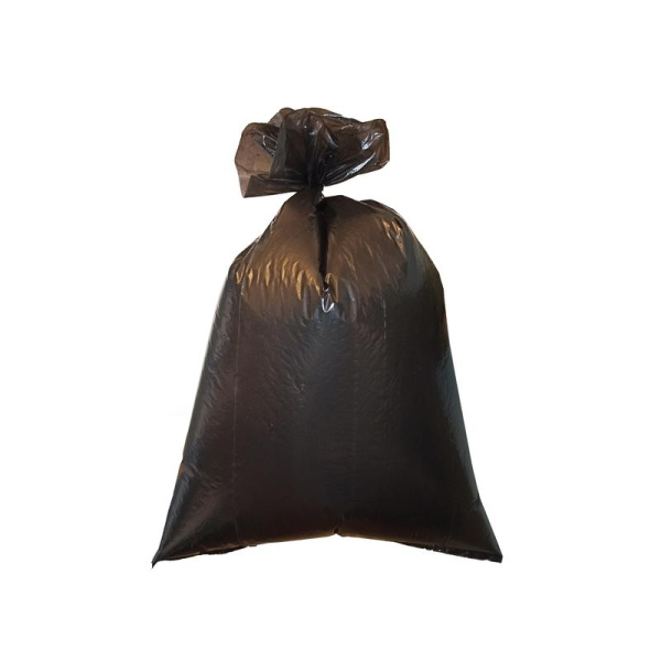 Мешки для мусора на 120 л Luscan черные (ПВД, 45 мкм, в рулоне 20 штук,  65х105 см)