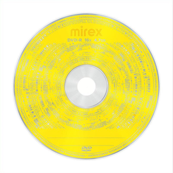 Диск DVD-R Mirex 4.7 ГБ 16x bulk UL130003A1T (50 штук в упаковке)