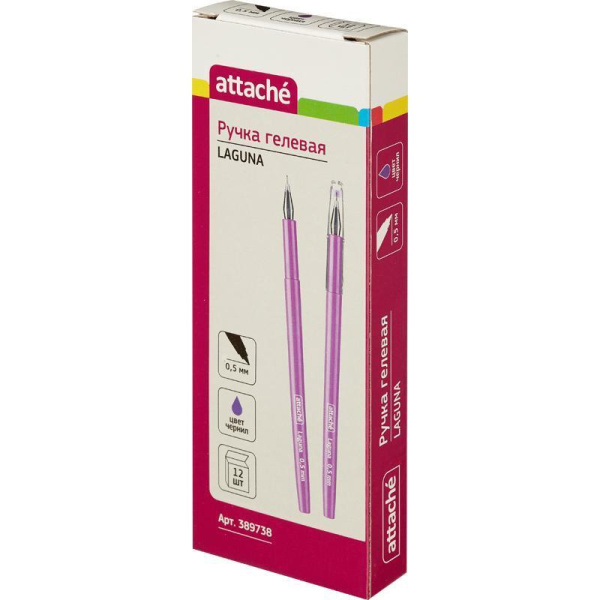 Ручка гелевая Attache Laguna фиолетовая (толщина линии 0,3 мм)