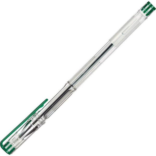 Ручка гелевая одноразовая Attache Omega зеленая (толщина линии 0.5 мм)