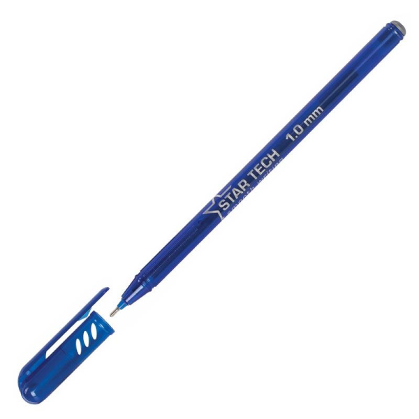 Ручка шариковая неавтоматическая Pensan Star Tech синяя (толщина линии  0.7 мм)