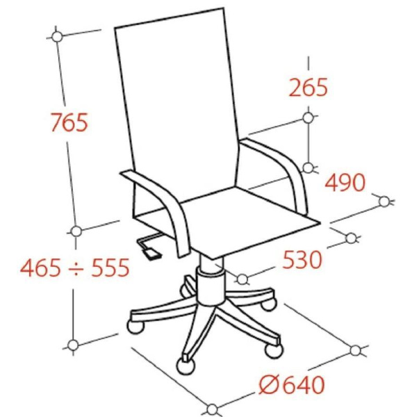 Кресло для руководителя Easy Chair 575 TPU черное (рециклированная кожа/сетка, металл)