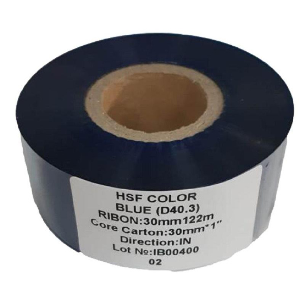 Риббон HSF Premium blue 30 мм х 122 м IN (диаметр втулки 25.4 мм)