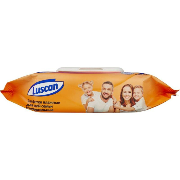 Влажные салфетки универсальные Luscan 80 штук в упаковке