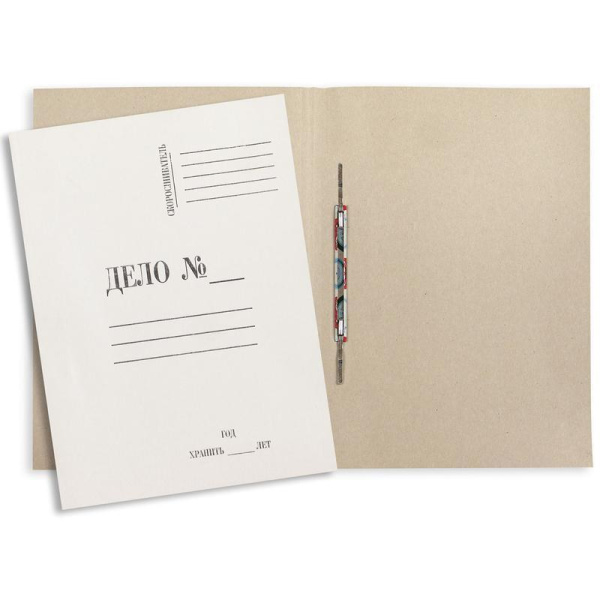 Папка-скоросшиватель Дело № картонная А4 до 200 листов белая (380 г/кв.м, 20 штук в упаковке)