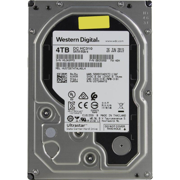 Жесткий диск Western Digital Ultrastar DC HC310 4 ТБ (HUS726T4TALA6L4)