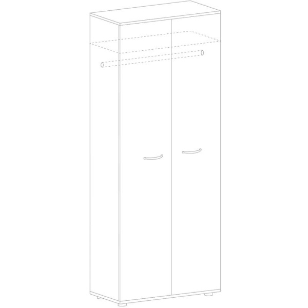Шкаф для одежды Unica F7E-01 (бук/серый, 802x575x1975 мм)