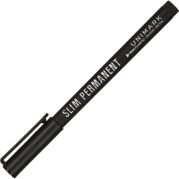 Маркер перманентный Bruno Visconti Unimark Slim черный (толщина линии  0.4 мм) игольчатый наконечник
