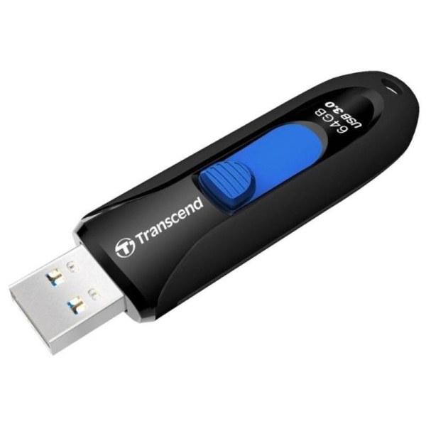 Флеш-память Transcend JetFlash 790 64Gb USB 3.0 черно-синяя