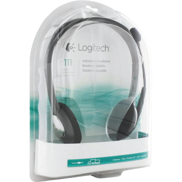 Гарнитура проводная Logitech H111 (981-000594)